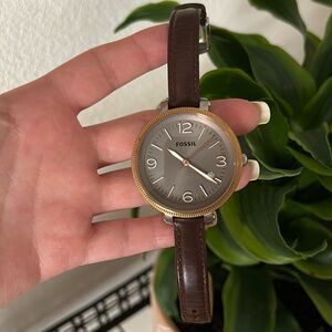 Genuine leather Fossil Watch